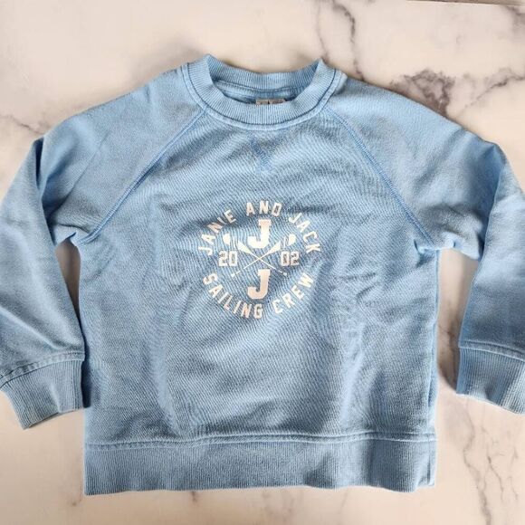 Janie & Jack sailing crew light blue crewneck sweatshirt kids unisex 4 year 2002 - Picture 1 of 6
